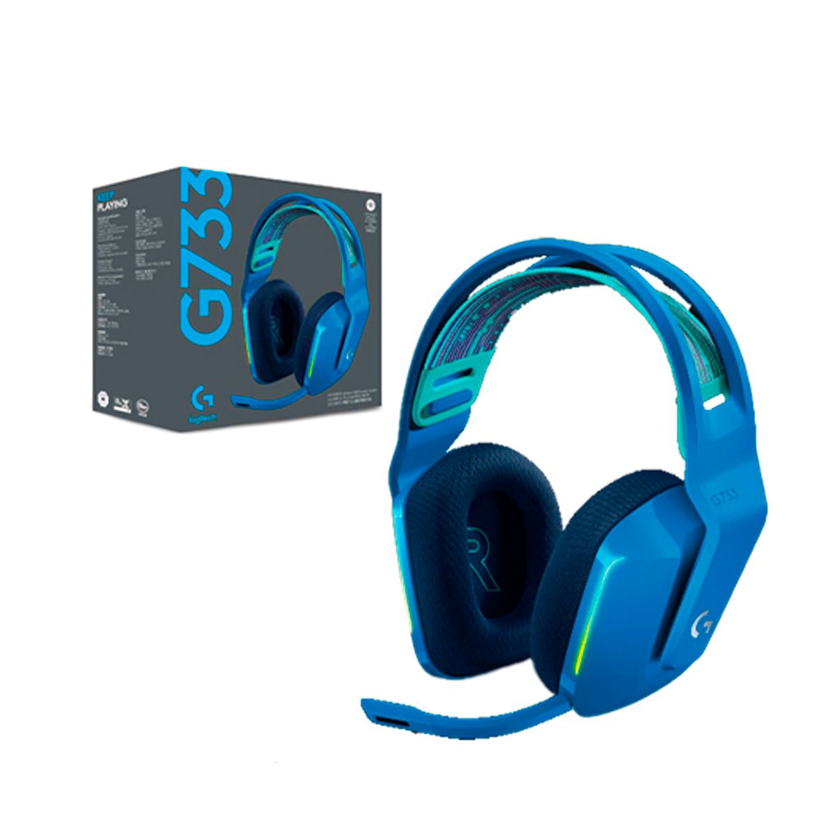 LOGITECH - AUDIFONO INALAMBRICO GAMING LOGITECH G733 AZUL P-N 981-000942