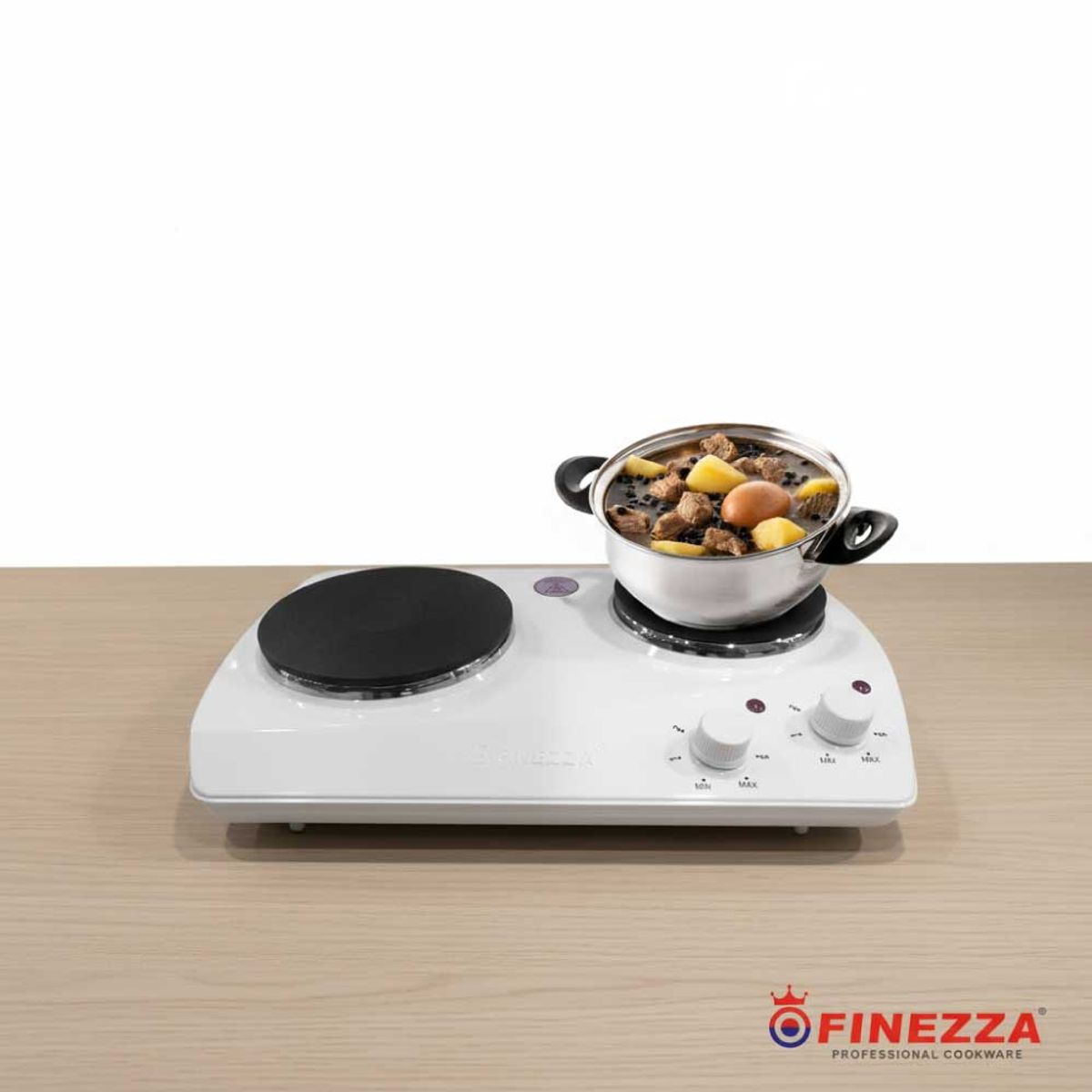 FINEZZA - Cocina Eléctrica Finezza FZ-203D3B 2 Hornillas