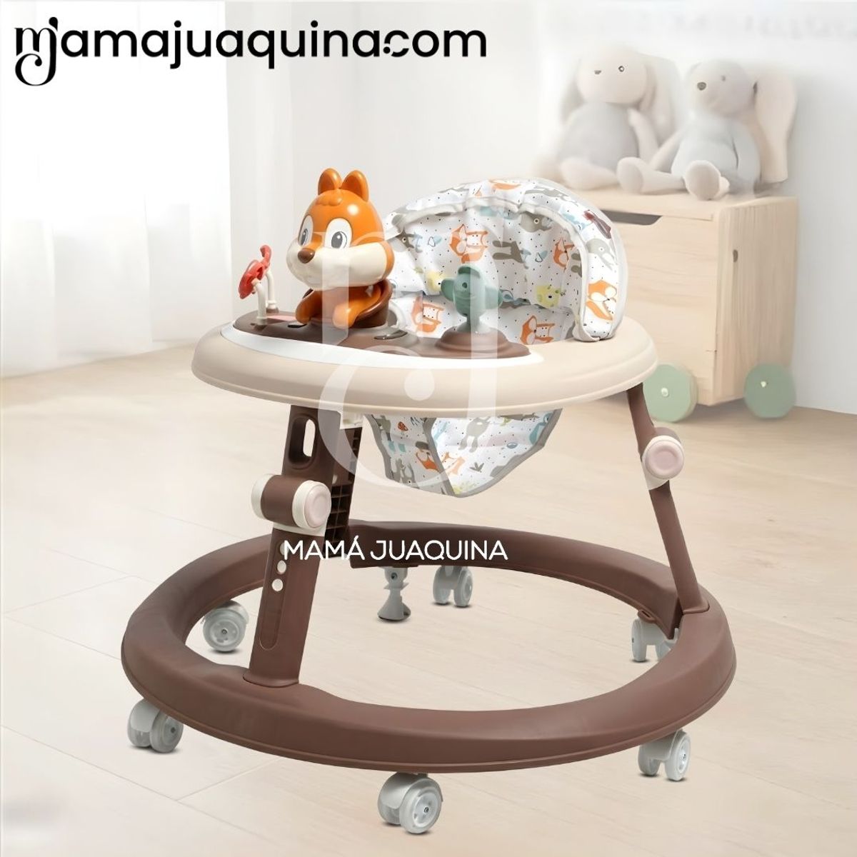 Baby - Andador con Tablero Didáctico «NUTTY II» Edición Especial Brown