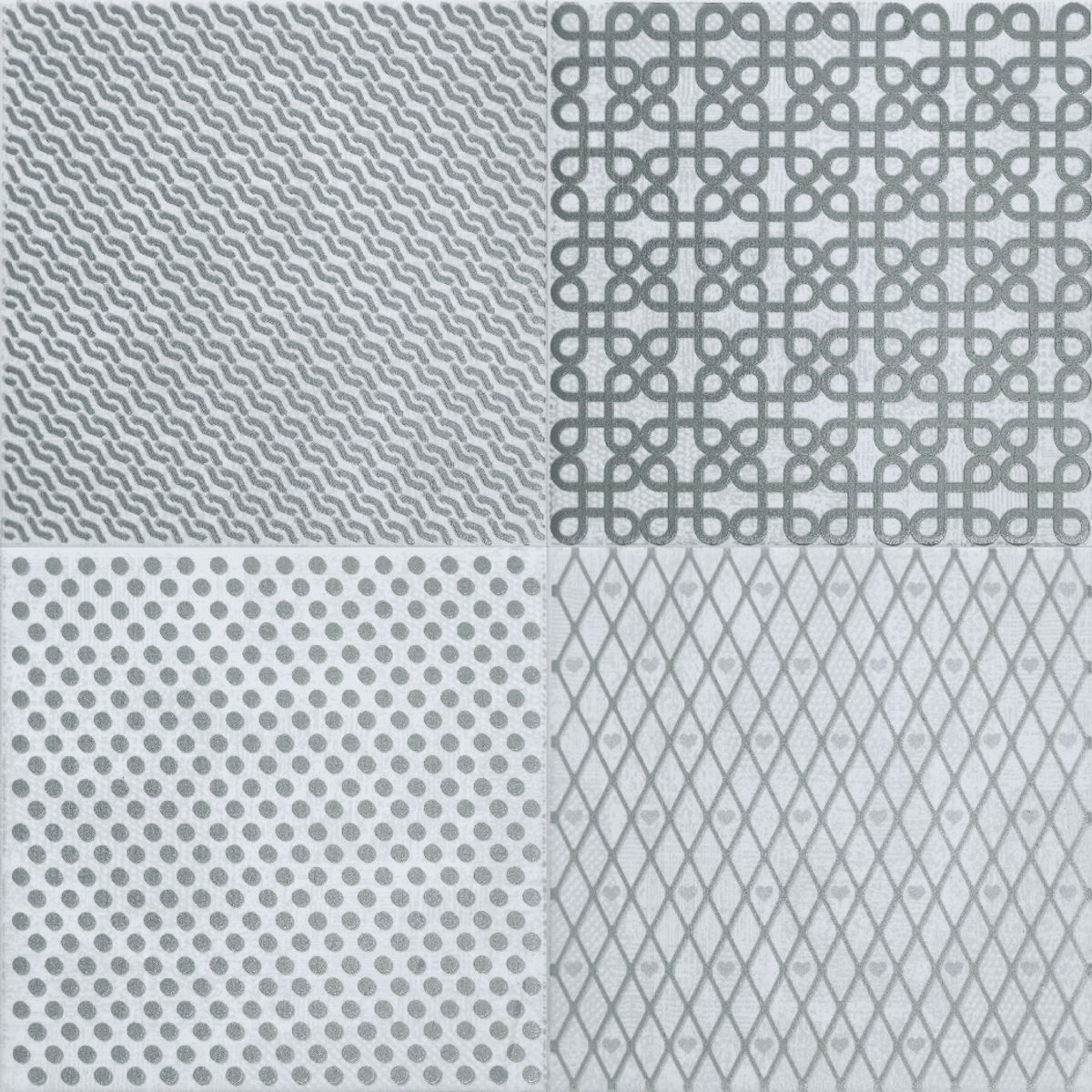 KANTU - 3 PACKS DE AZULEJO JOSEFA POR 4 DISEÑOS DIFERENTES  15X15CM C/U