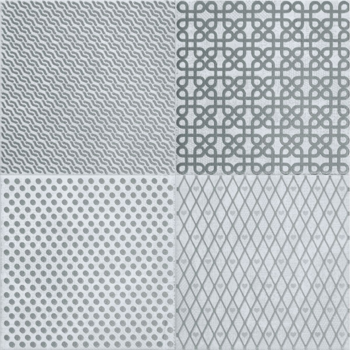 KANTU - 3 PACKS DE AZULEJO JOSEFA POR 4 DISEÑOS DIFERENTES  15X15CM C/U