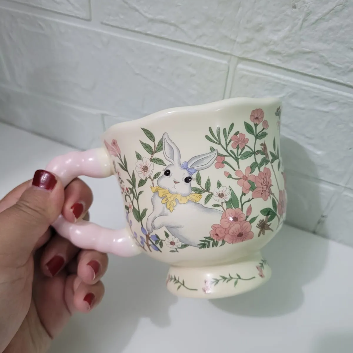 GENERICO - TAZA VINTAGE CON CONEJOS