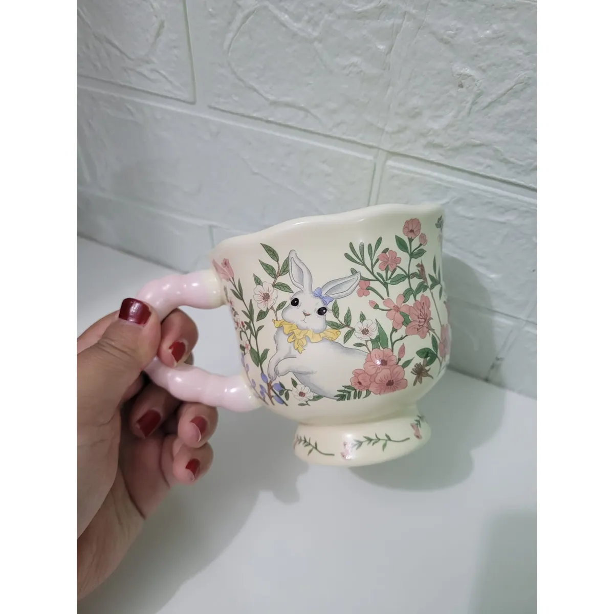 GENERICO - TAZA VINTAGE CON CONEJOS