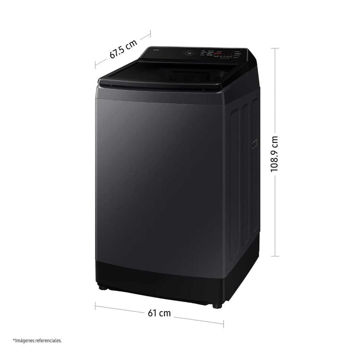 SAMSUNG - Lavadora Samsung Ecobubble 15kg Gris Grafito  WA40F15E4CPE