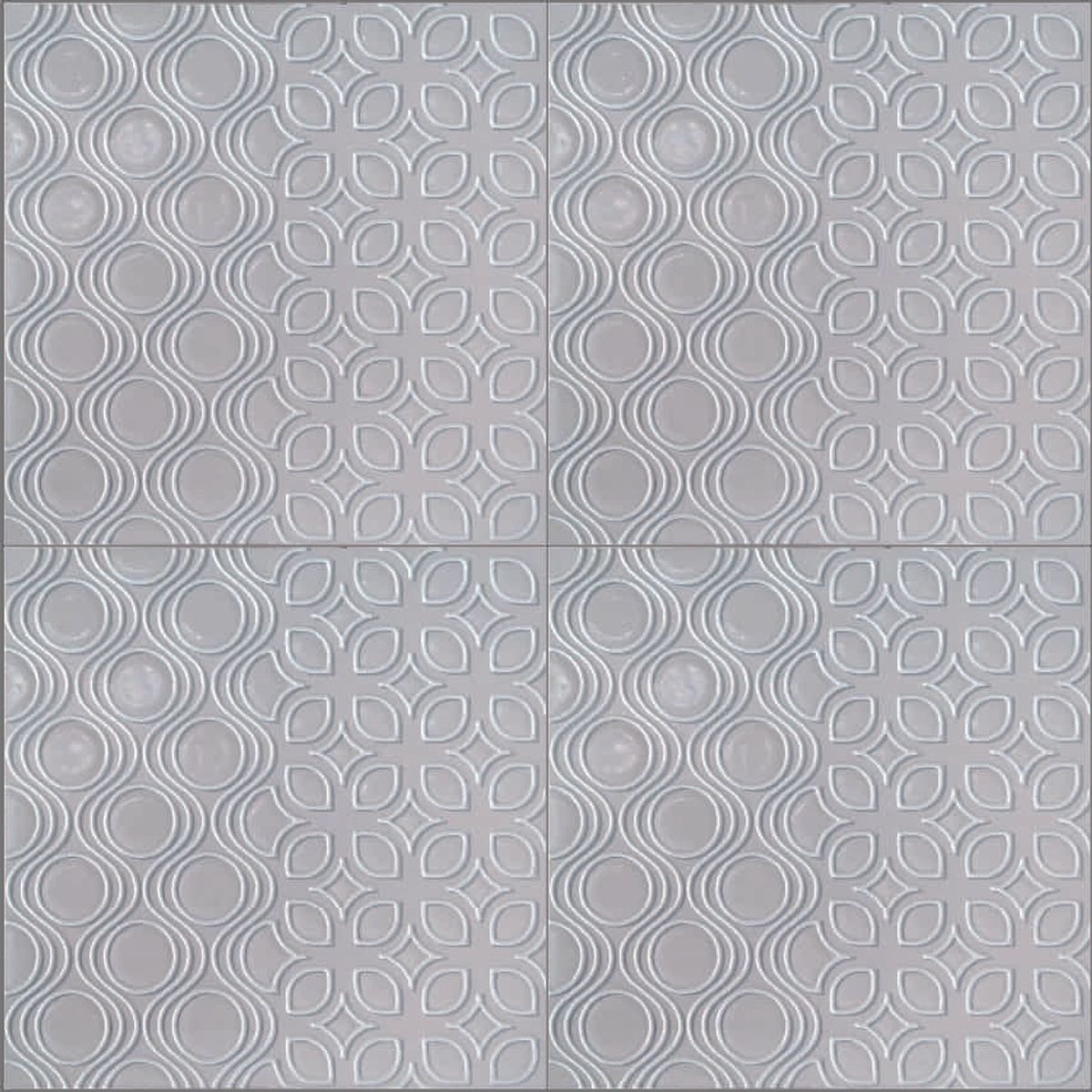KANTU - PACK DE 12 AZULEJOS KANTU SILVER ROSSO 15X15CM C/U