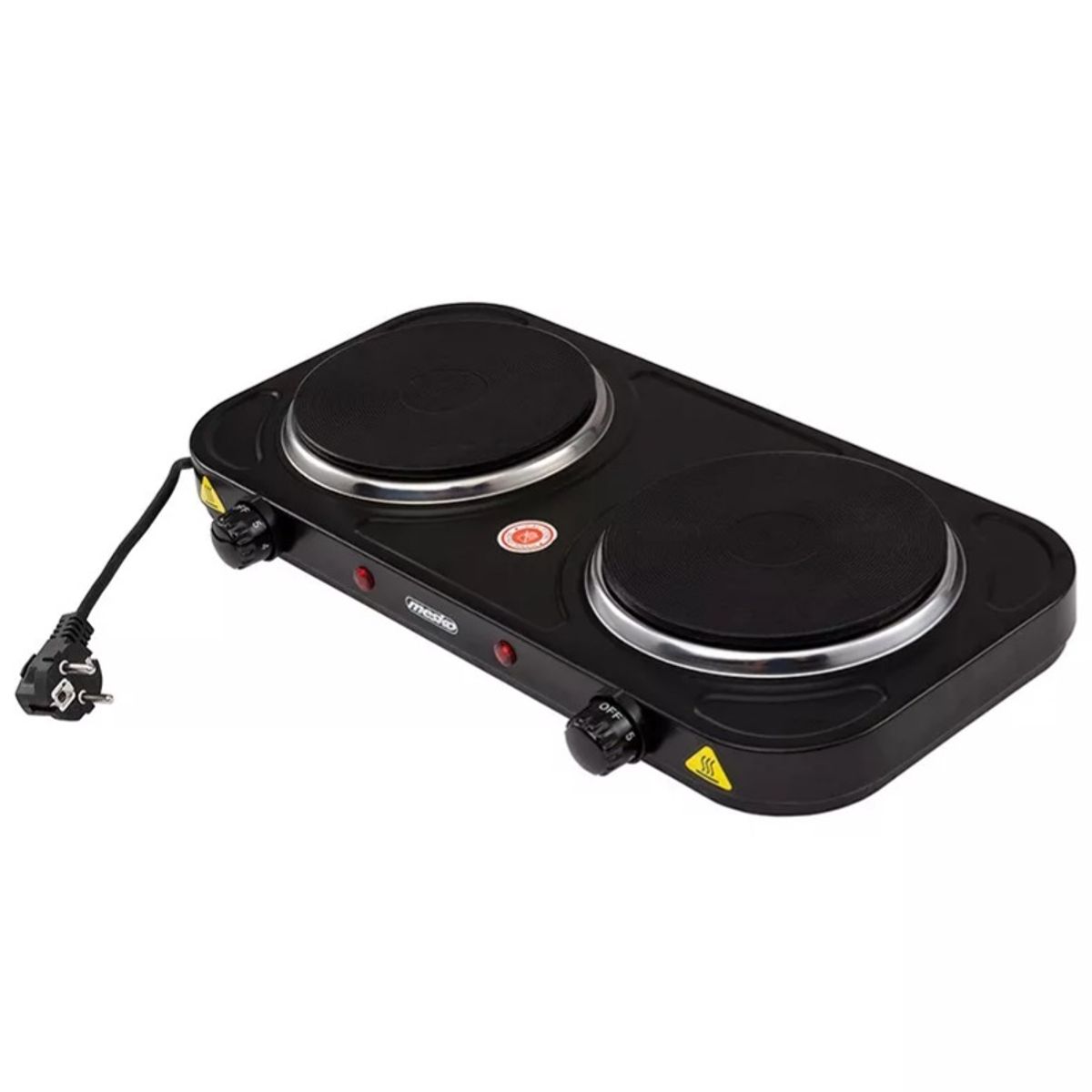 GENERICO - COCINA ELECTRICA DOBLE HORNILLA 3000W PORTATIL ANTIADHERENTE