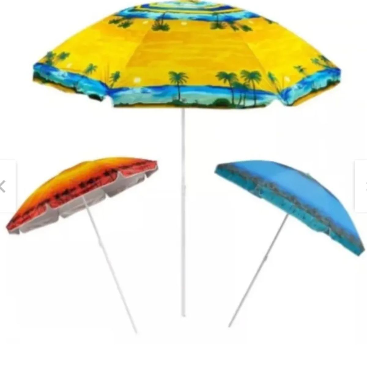 GENERICO - SOMBRILLA PARA PLAYA DISEÑO VARIADO, 1.70M DE DIAMETRO