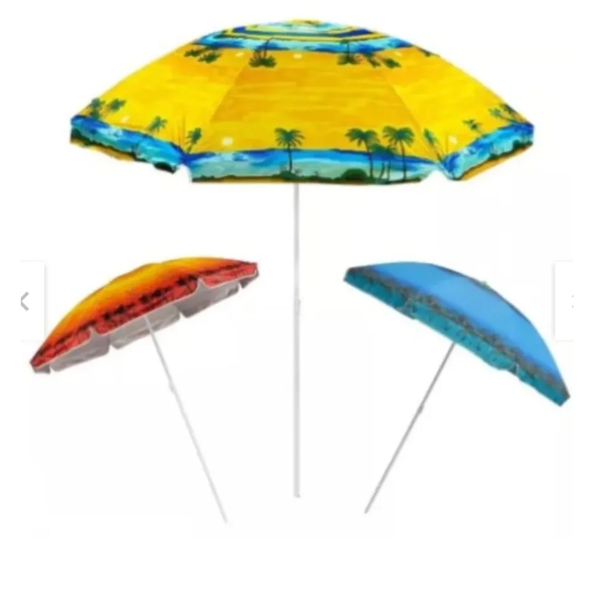 GENERICO - SOMBRILLA PARA PLAYA DISEÑO VARIADO, 1.70M DE DIAMETRO