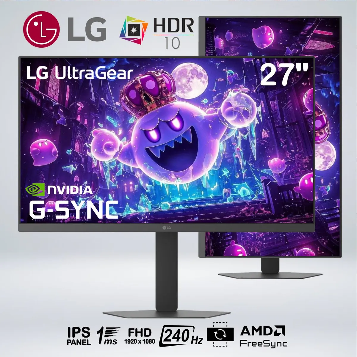 LG - MONITOR GAMER 27G440A ULTRAGEAR G4 FULL HD 27 " IPS 240hz 1ms RGB HDR10 G-SYNC Free Sync