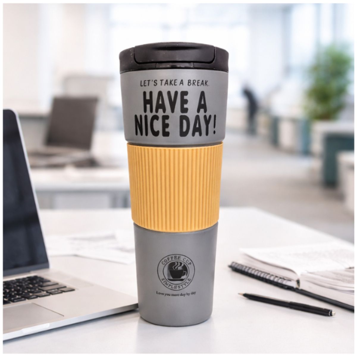 INSPIRA MARKET - Taza vaso alto de cafe portátil