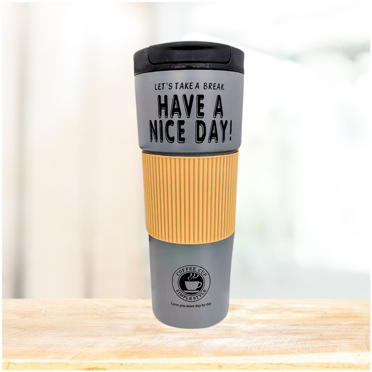 INSPIRA MARKET - Taza vaso alto de cafe portátil