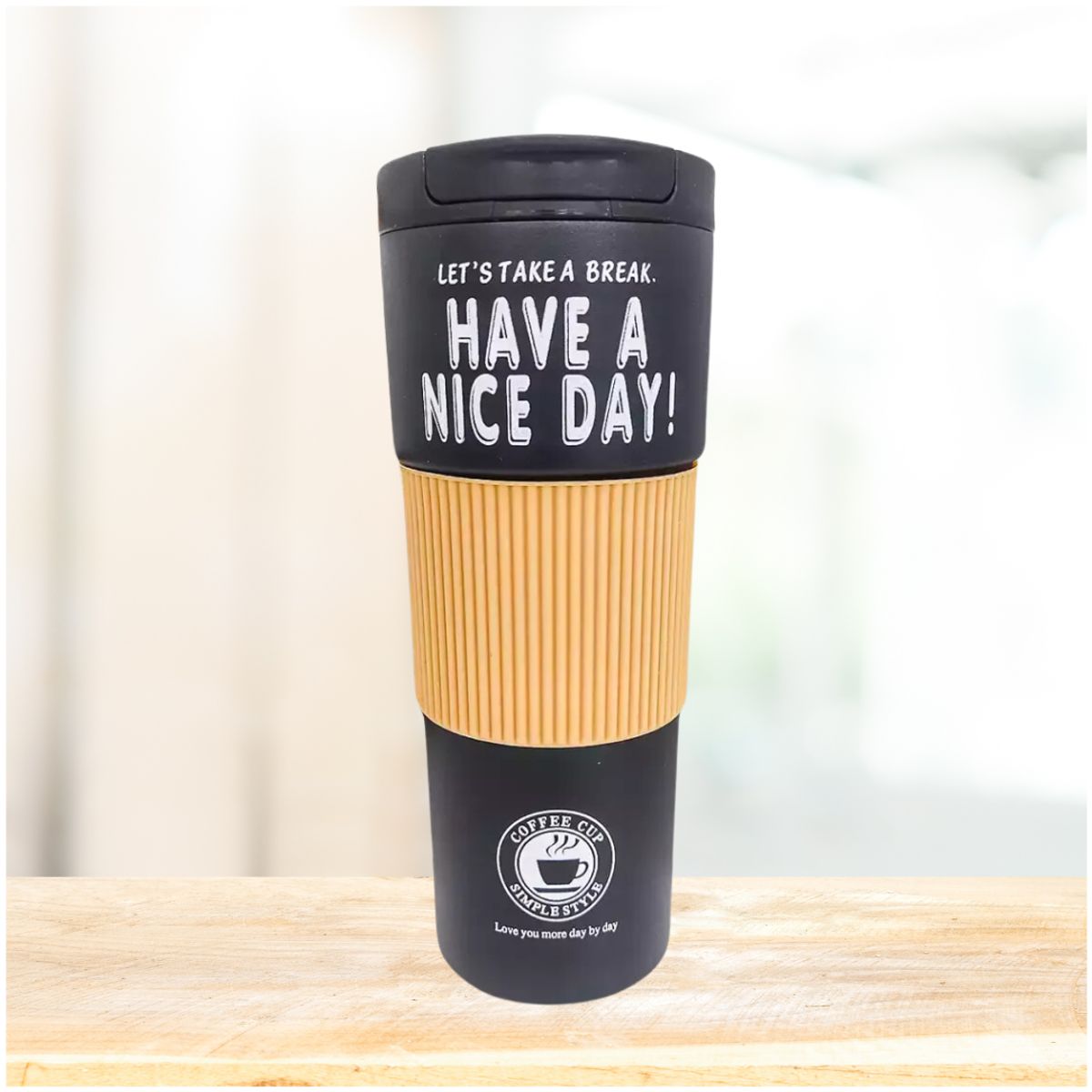 INSPIRA MARKET - Taza vaso alto de cafe portátil