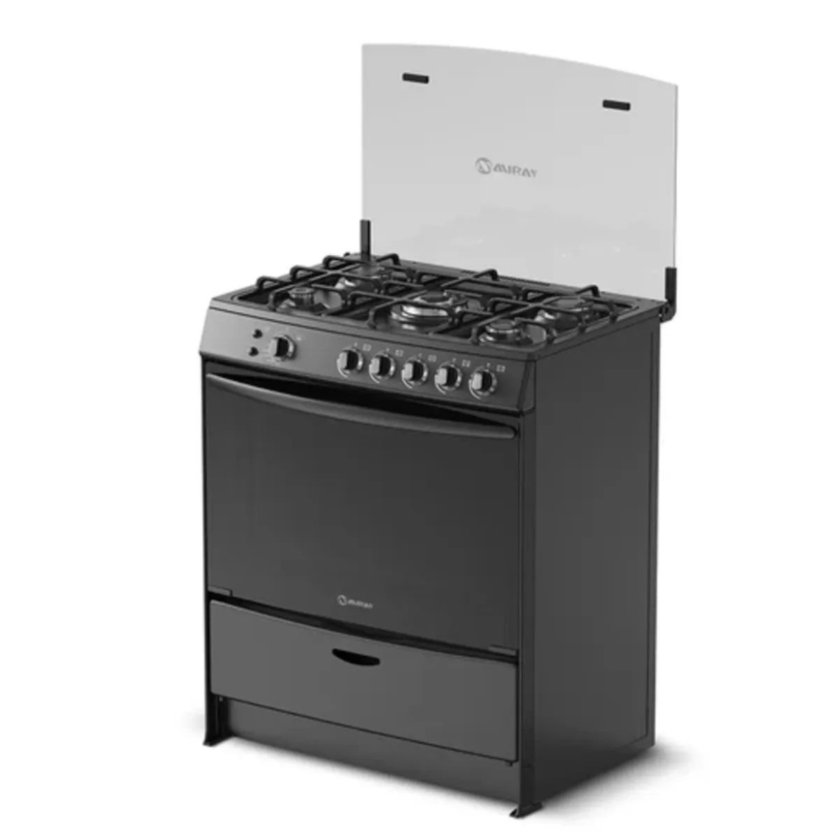 MIRAY - COCINA MIRAY 5 HORNILLAS NEGRO MOD AZALEA PLUS
