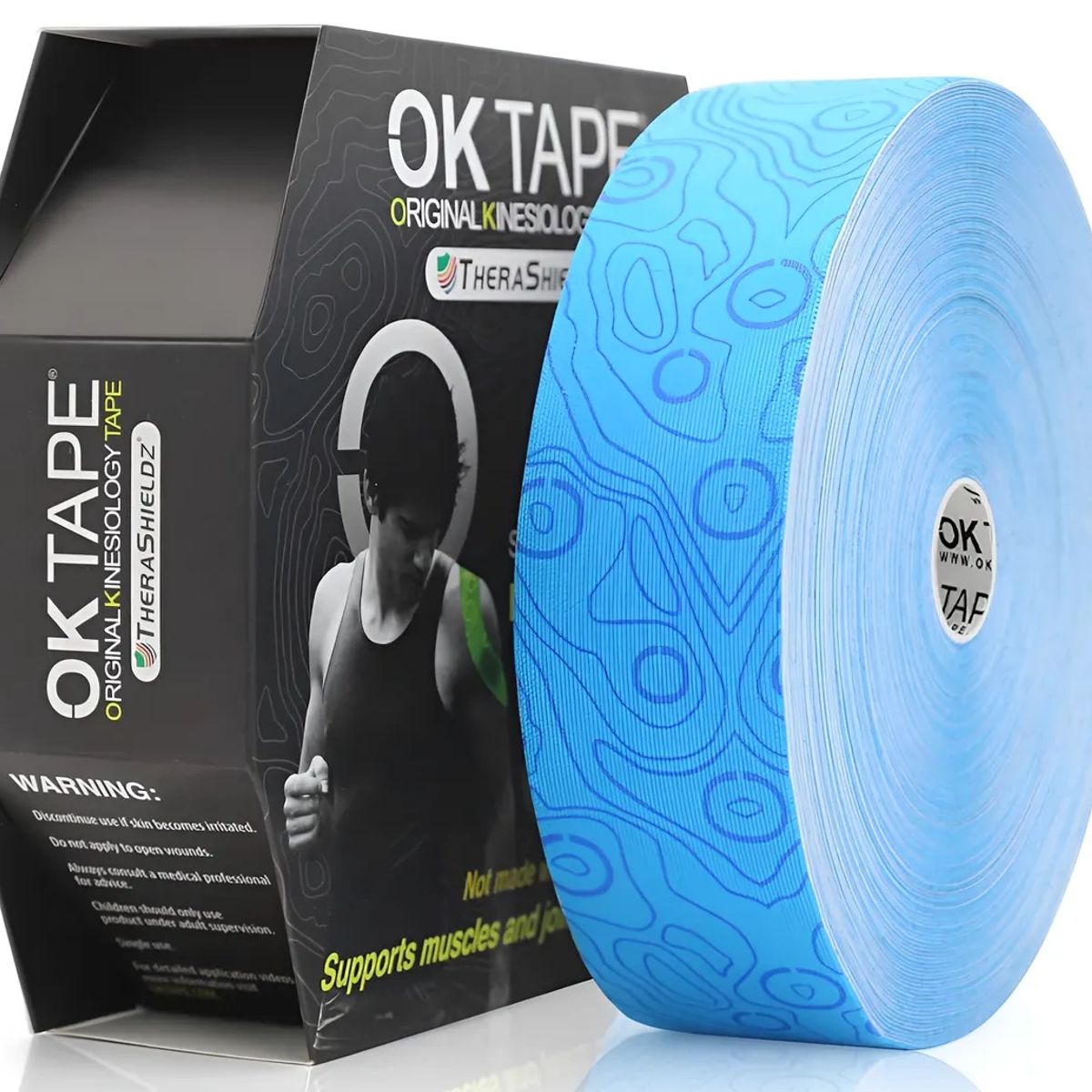 GENERICO - Cinta Kinesiológica Ok Tape Pro Profesional 31.5mt X 5cm Celeste