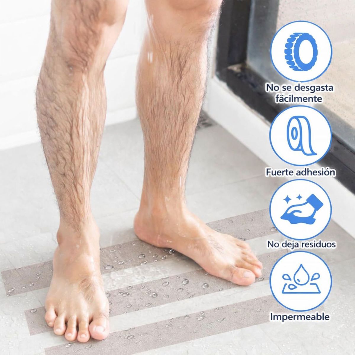 SHURTAPE - Cinta Antideslizante Transparente para Baños y Duchas 48mm x 4.6m