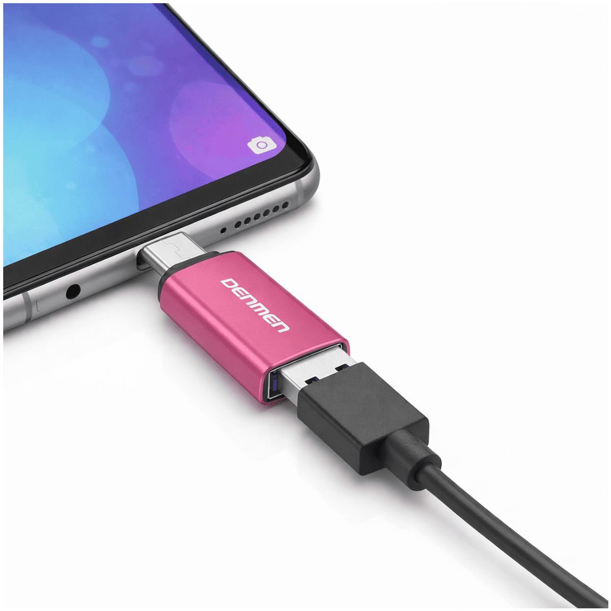 GENERICO - Adaptador Denme De V8 A USB 3.0 Color Lila