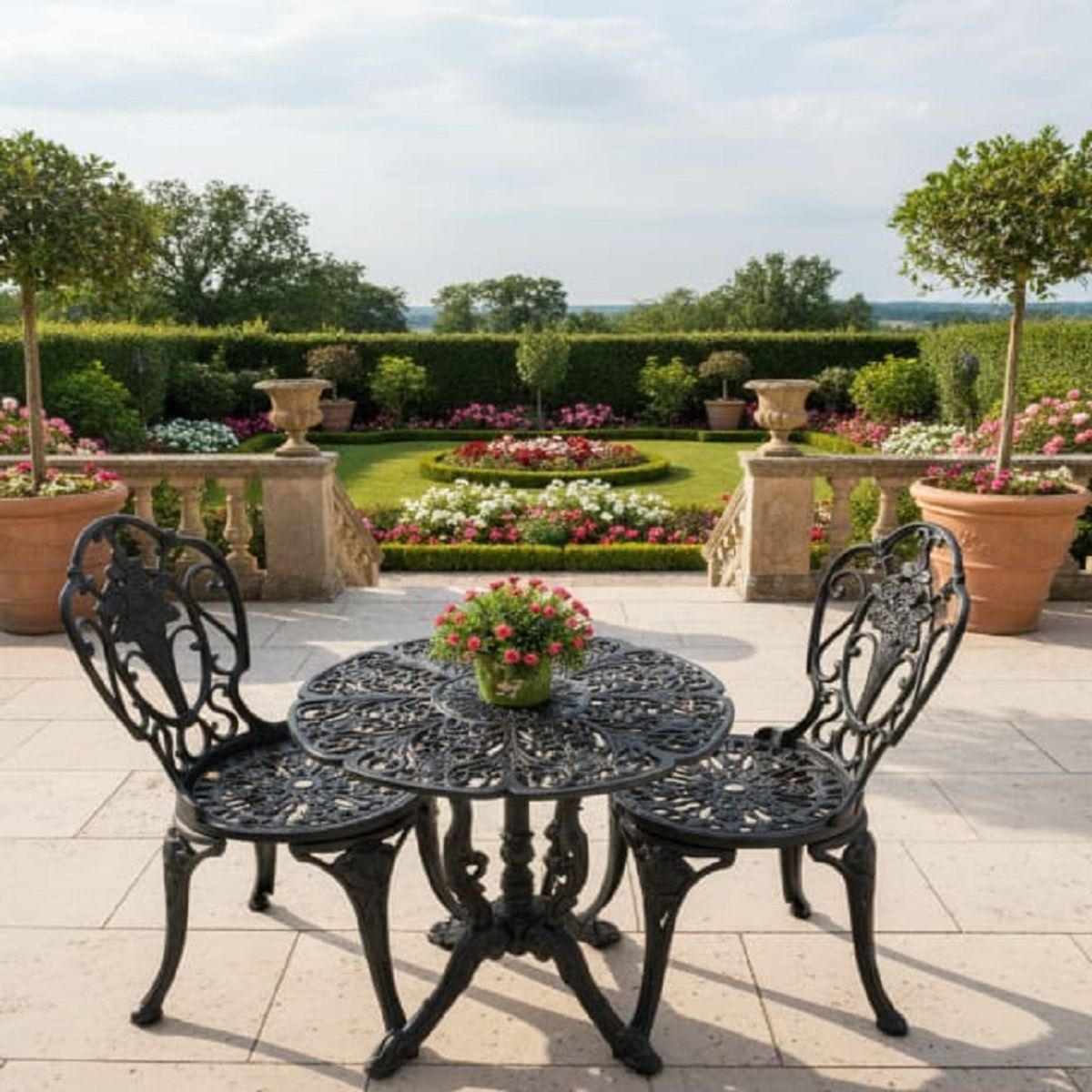 DMUEBLES COMEDOR TERRAZA JARDIN PARQUE MANCORA 4 SILLAS ALUMINO NEGRO, marca DMUEBLES - Foto Principal