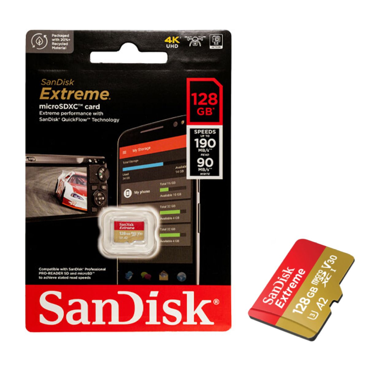 SANDISK - Memoria Microsd Sandisk Extreme 128gb