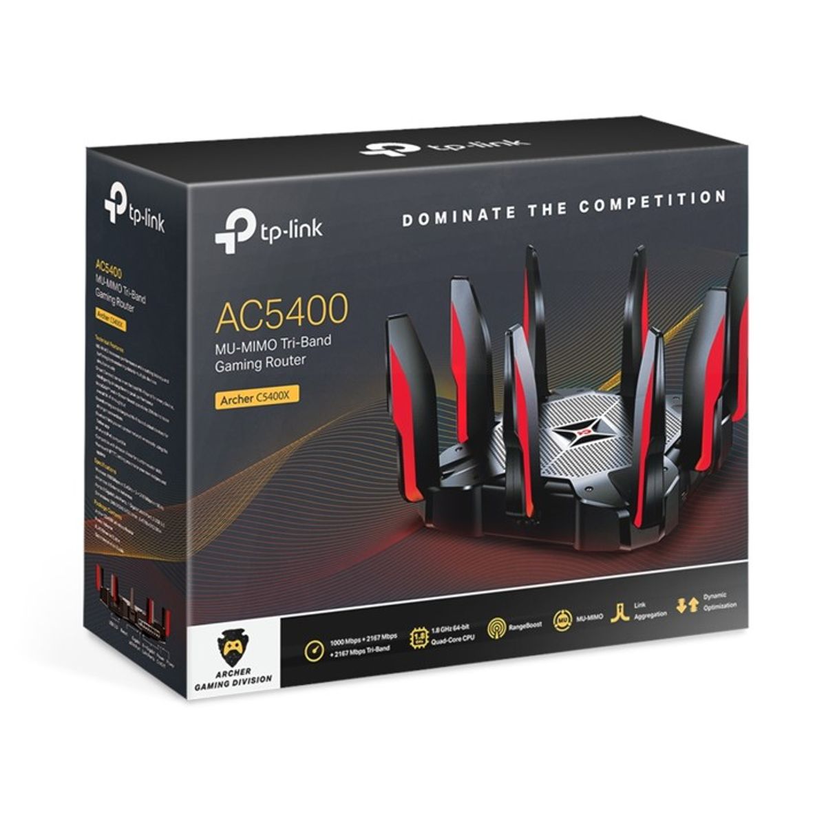 TP LINK - Archer C5400X Router Gamer de tres bandas AC5400 MU-MIMO