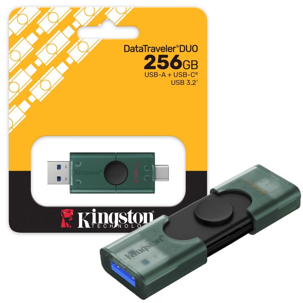 KINGSTON - Memoria Usb Kingston Duo 256gb Usb-ausb-c