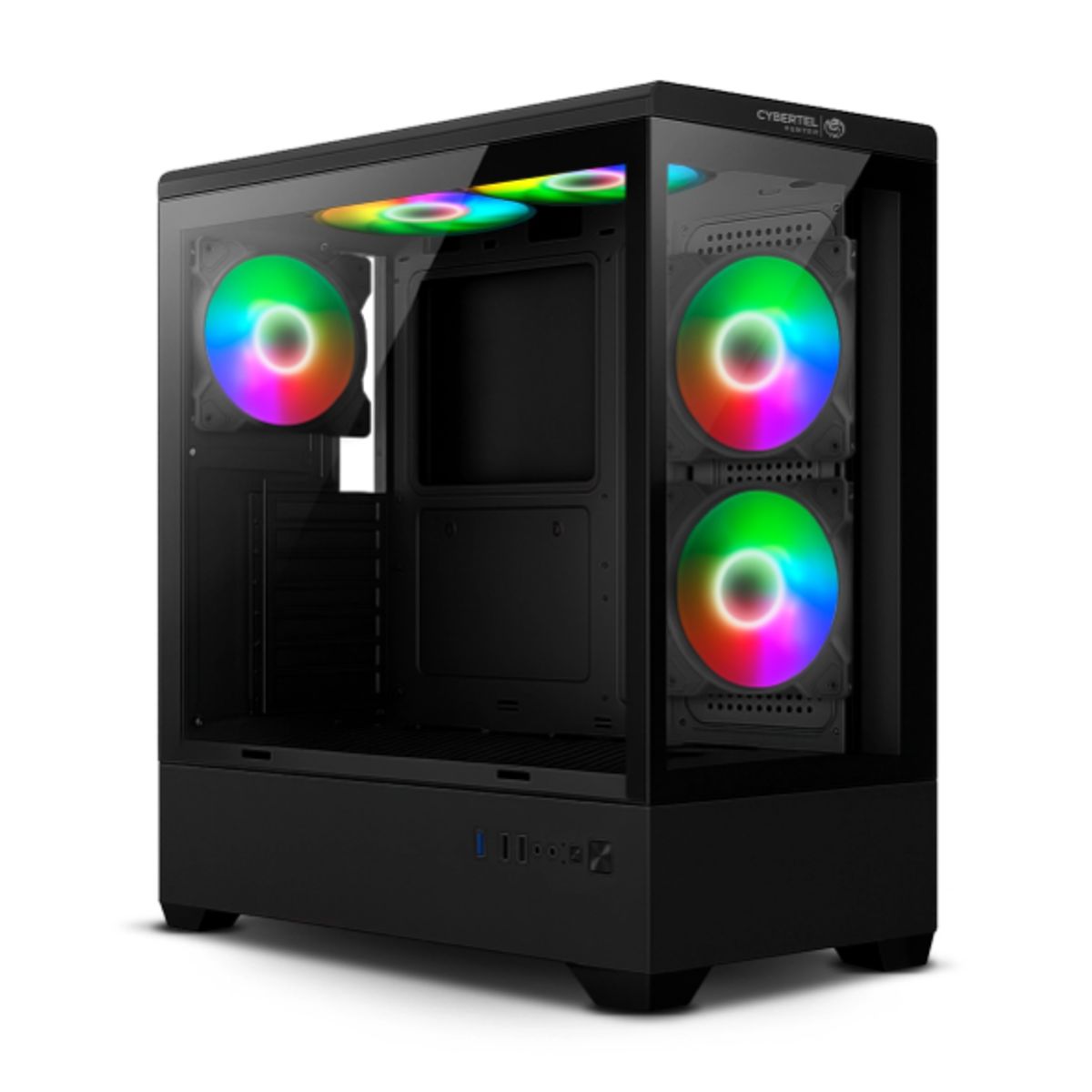 CYBERTEL - Case Gamer HUNTER BLACK CBX6000 ARGB 5FAN CYBERTEL