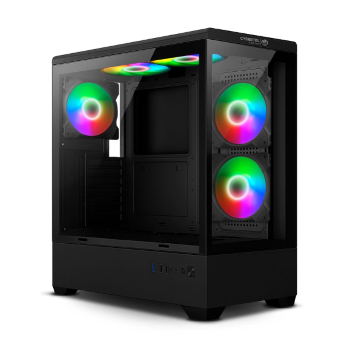 CYBERTEL - Case Gamer HUNTER BLACK CBX6000 ARGB 5FAN CYBERTEL