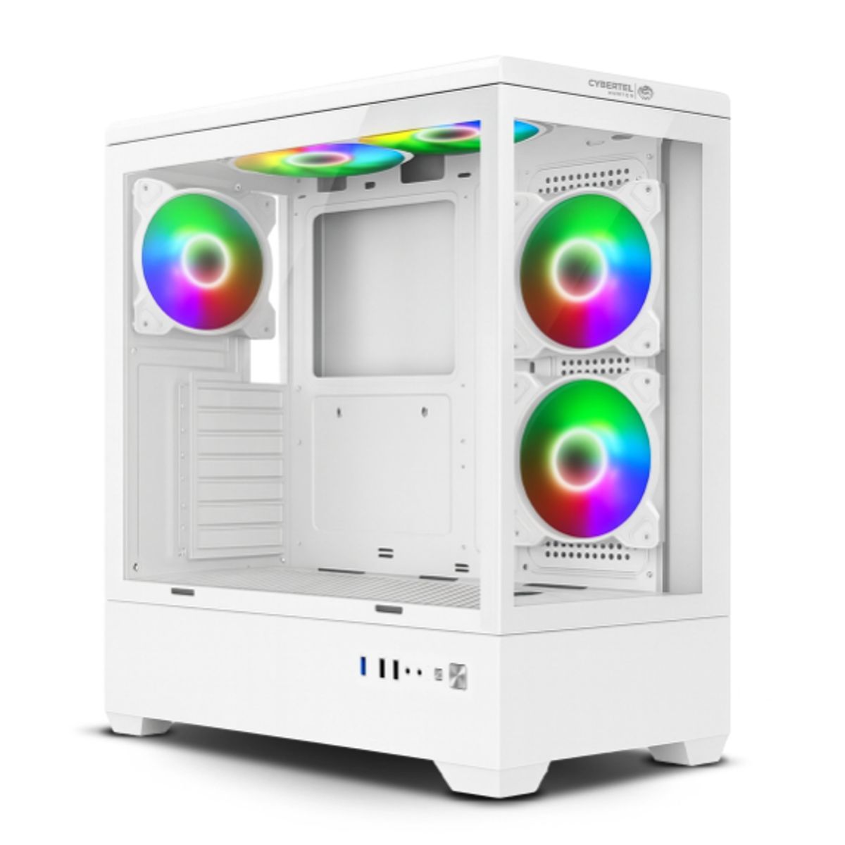 CYBERTEL - Case Gamer HUNTER WHITE CBX6000W 5FAN ARGB CYBERTEL