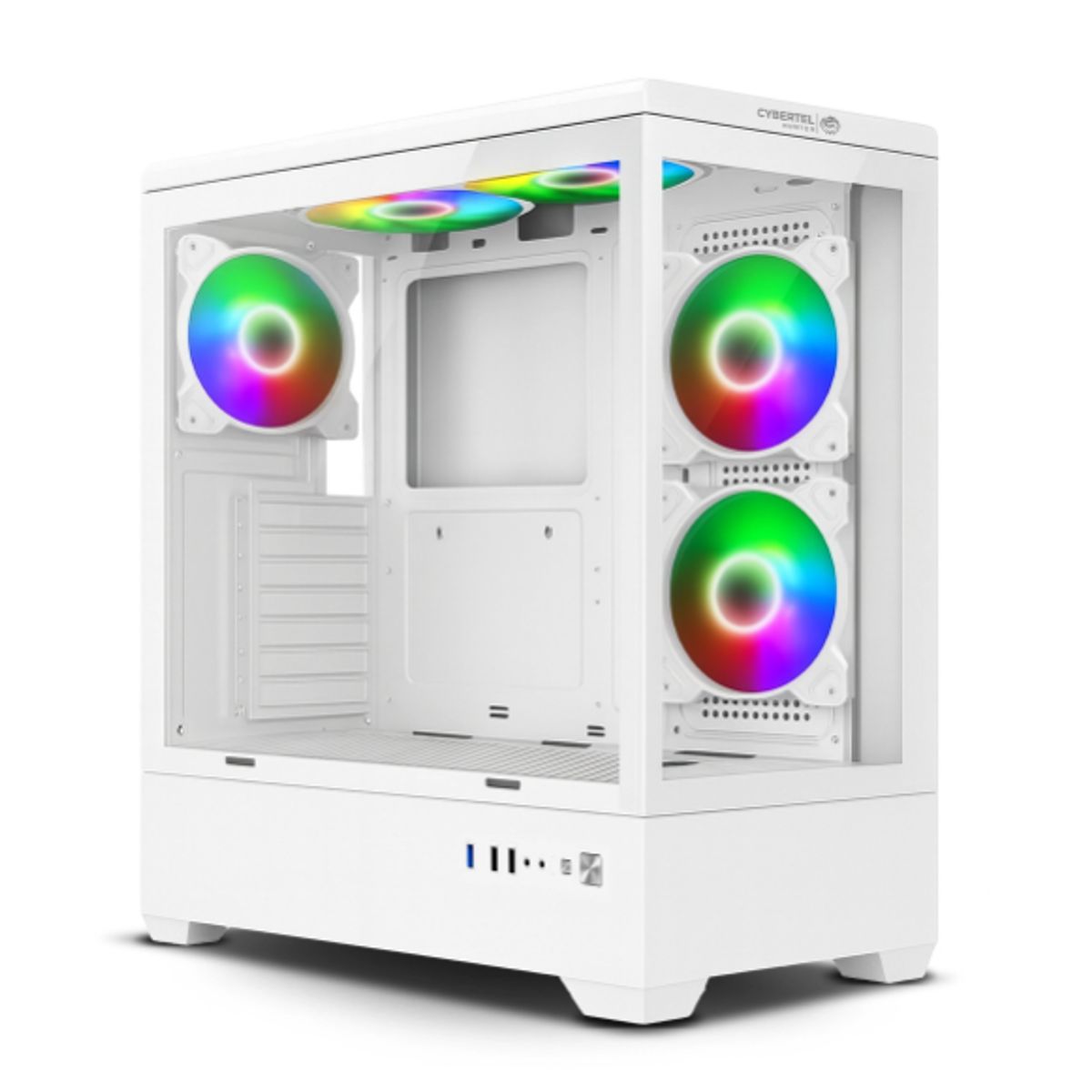 CYBERTEL - Case Gamer HUNTER WHITE CBX6000W 5FAN ARGB CYBERTEL