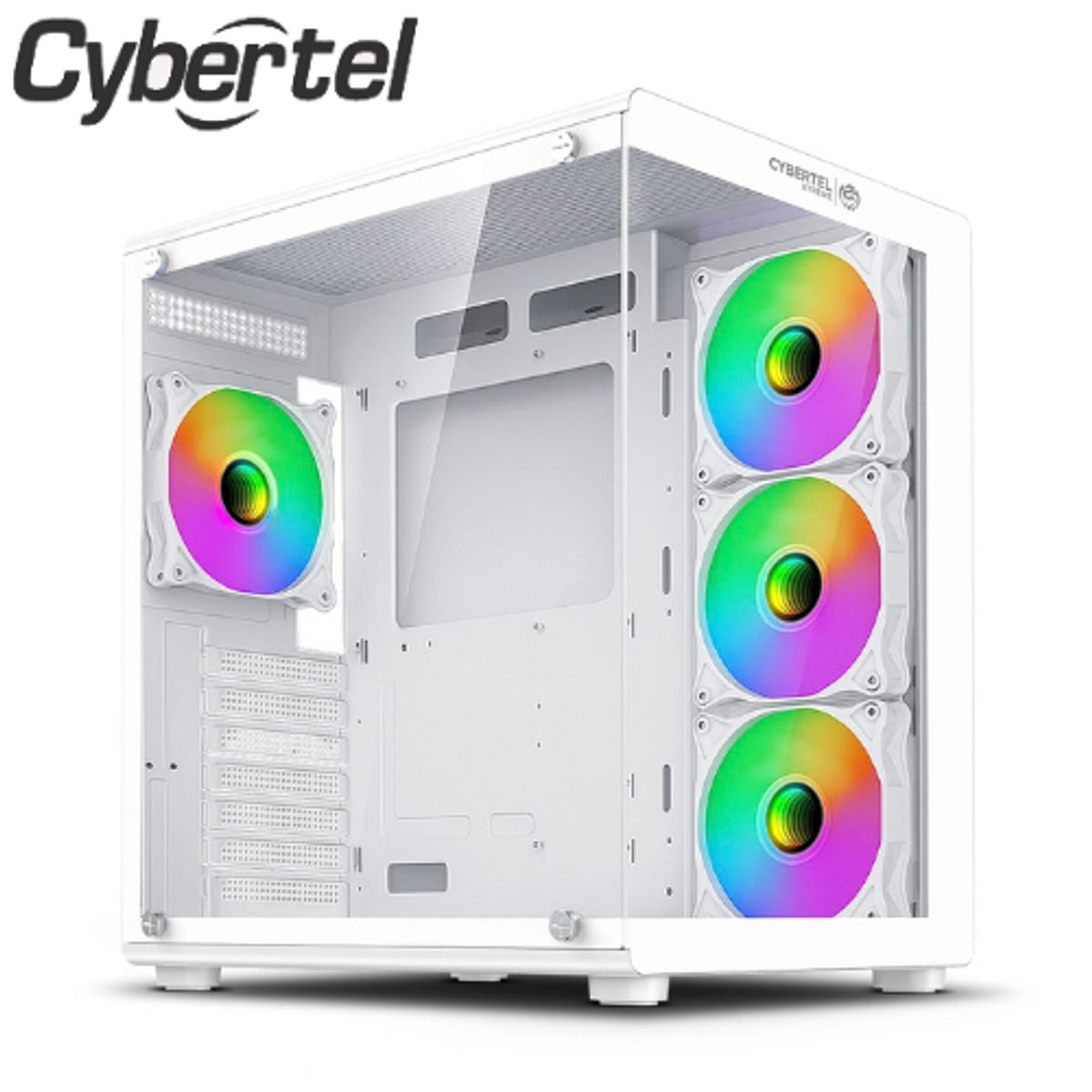 CYBERTEL - case gamer xtreme cbx c5021w 4fan rgb white ATX