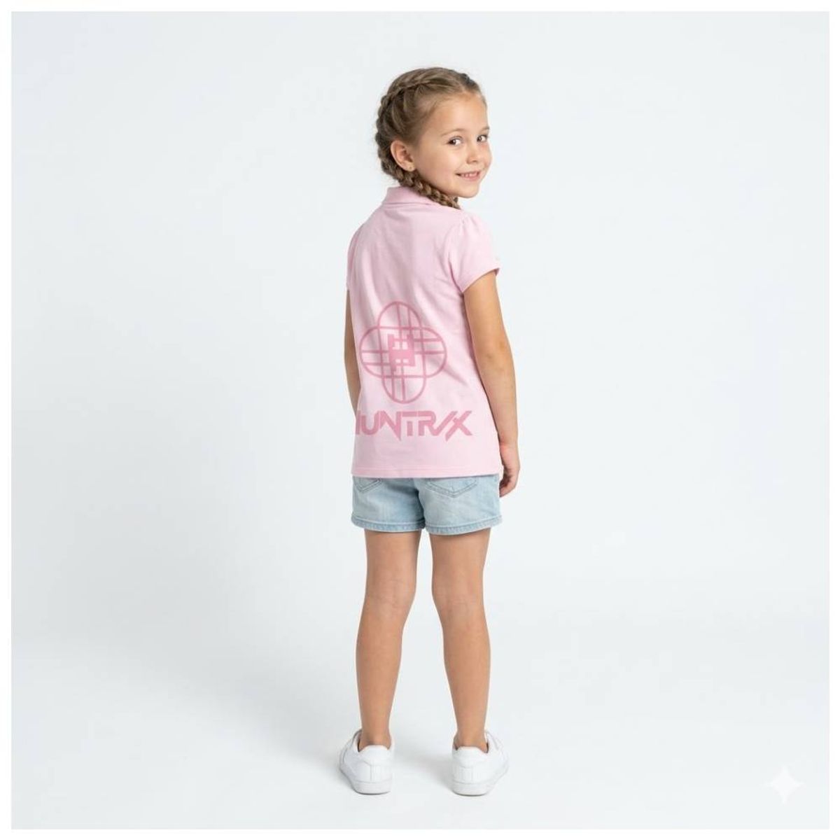 GENERICO - Polo infantil Kpop Demon Hunters mod Zoey Rosado claro talla 6