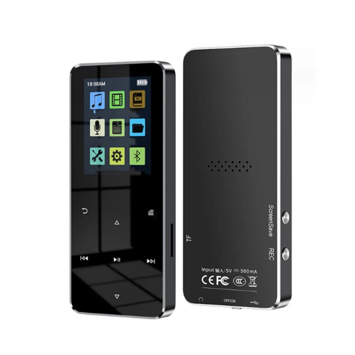 GENERICO - REPRODUCTOR MP3 BLUETOOTH 128 GB ZY001 LCD NEGRO