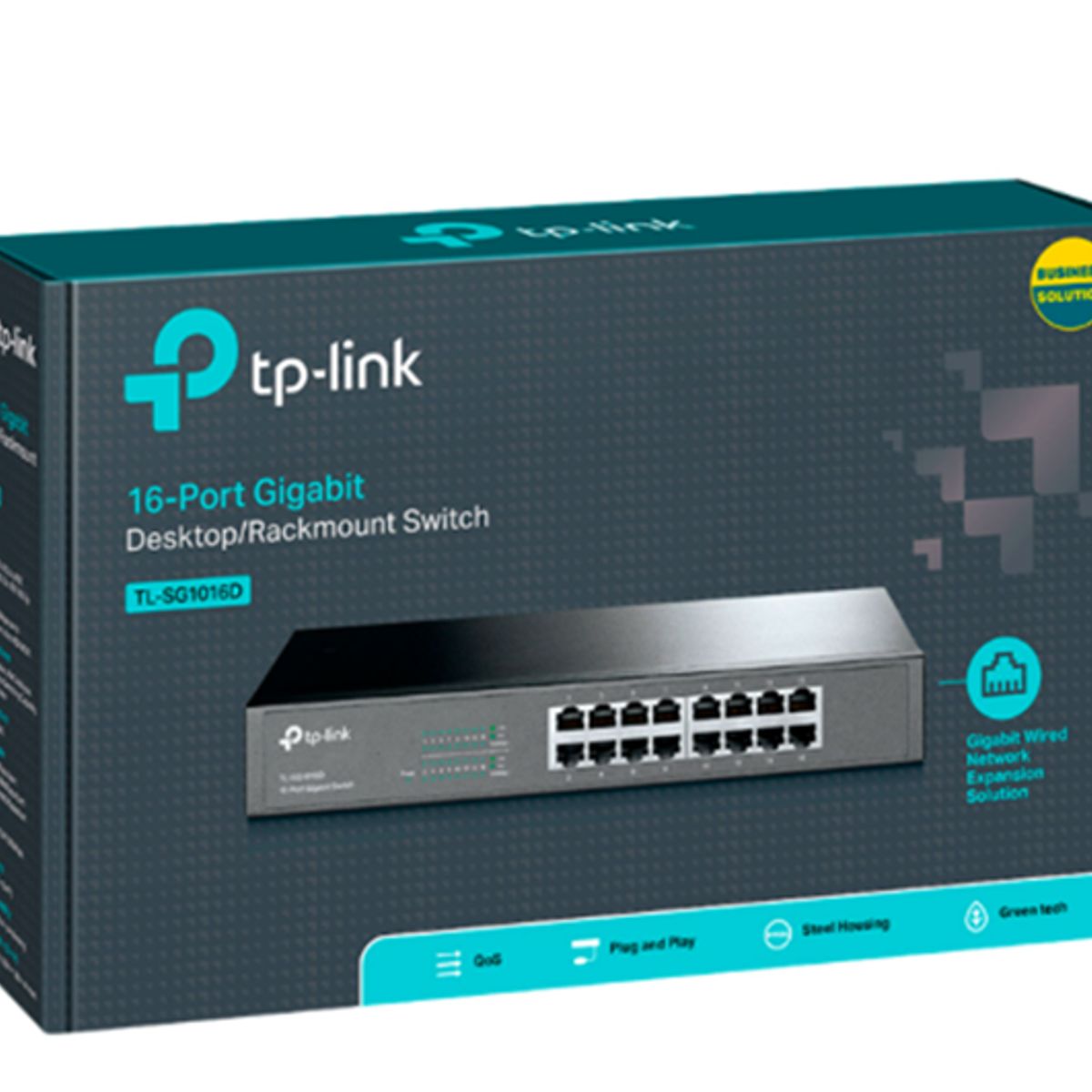 TP LINK - Switch TP-Link 16 Port TL-SG1016D 10/100/1000 Mbps Gigabit Metal