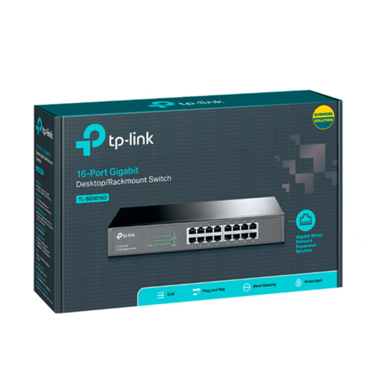 TP LINK - Switch TP-Link 16 Port TL-SG1016D 10/100/1000 Mbps Gigabit Metal