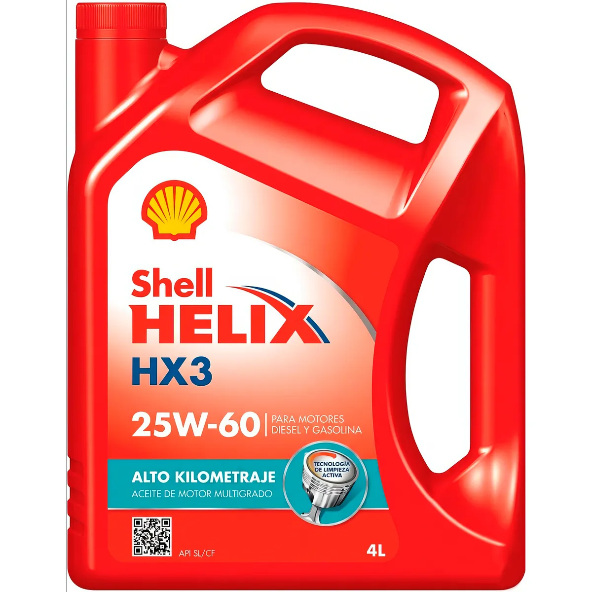 GENERICO - Aceite de Motor Shell Helix Alta Kilometraje HX3 25W-60 4LT