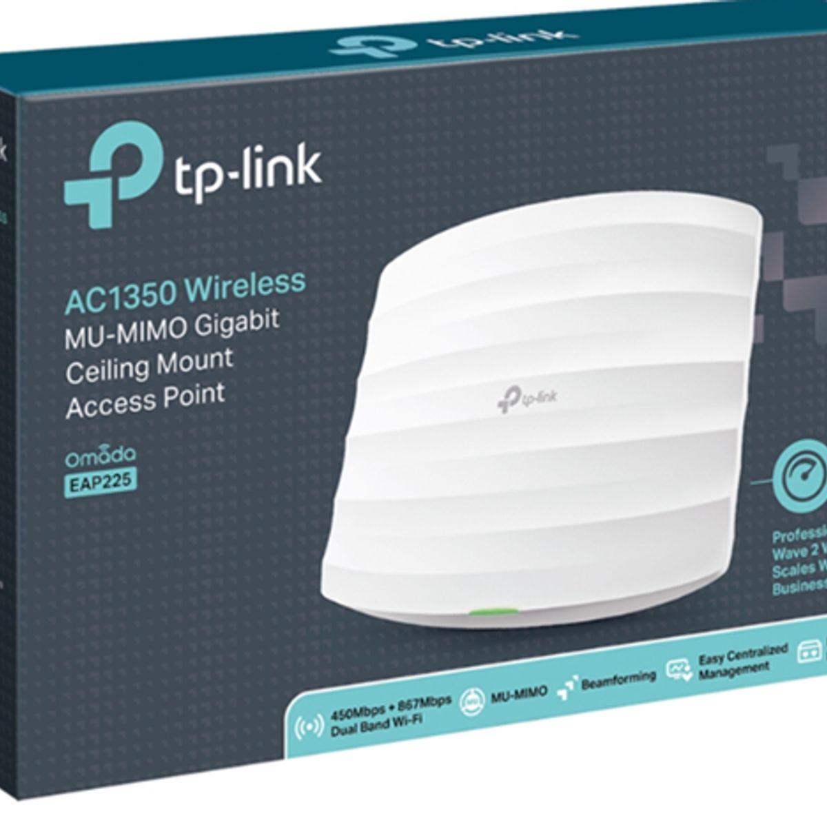 TP LINK - TP-Link Omada EAP225 Access Point WiFi AC1350 Gigabit PoE SDN