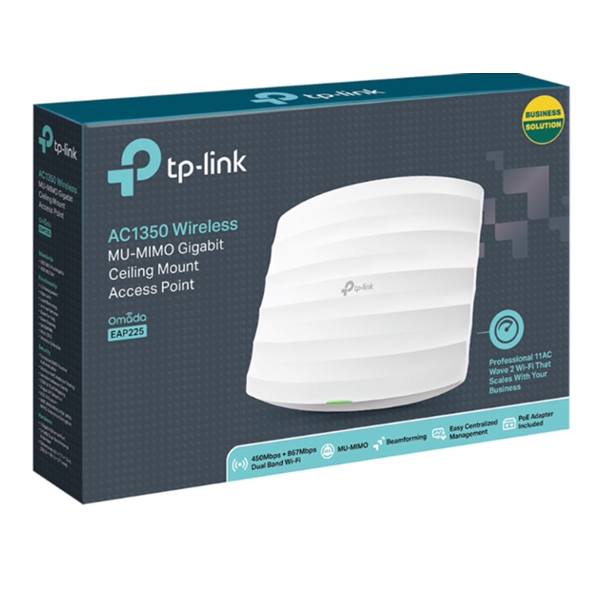 TP LINK - TP-Link Omada EAP225 Access Point WiFi AC1350 Gigabit PoE SDN