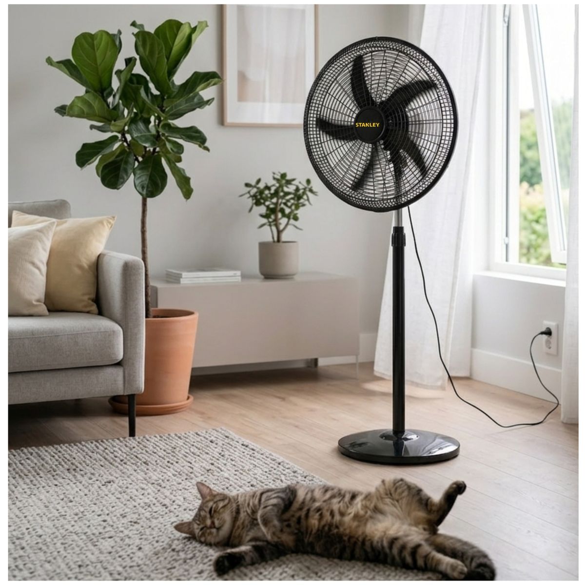 STANLEY - VENTILADOR DE PEDESTAL 16 PULGADAS  PULGADAS 55W  STANLEY