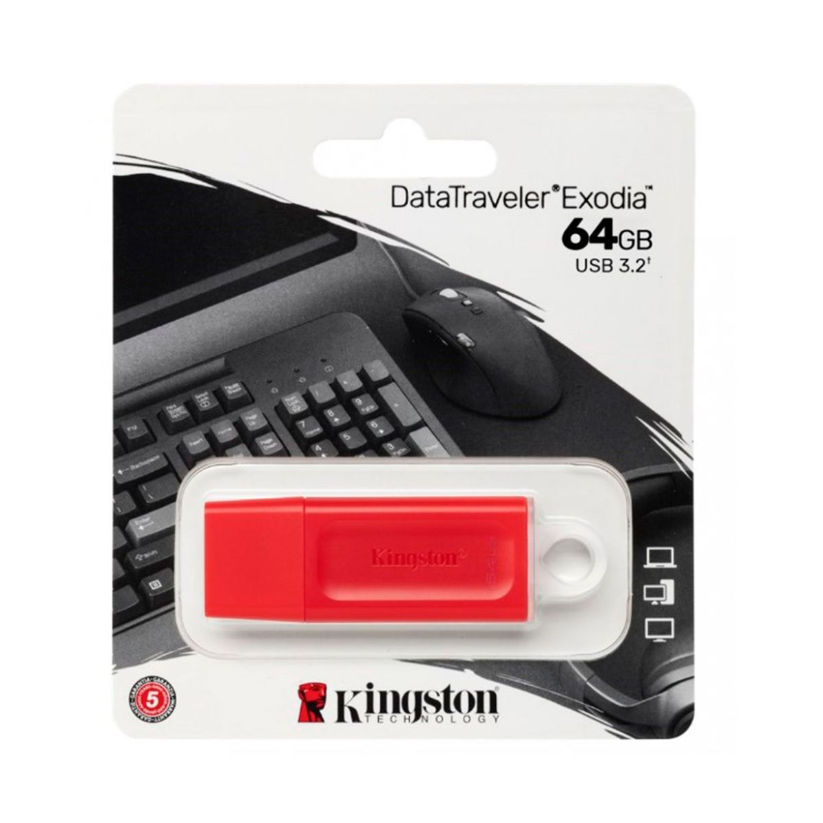 KINGSTON - MEMORIA USB KINGSTON DATATRAVELER EXODIA 64GB USB 3.2 P-NKC-U2G64-7GR