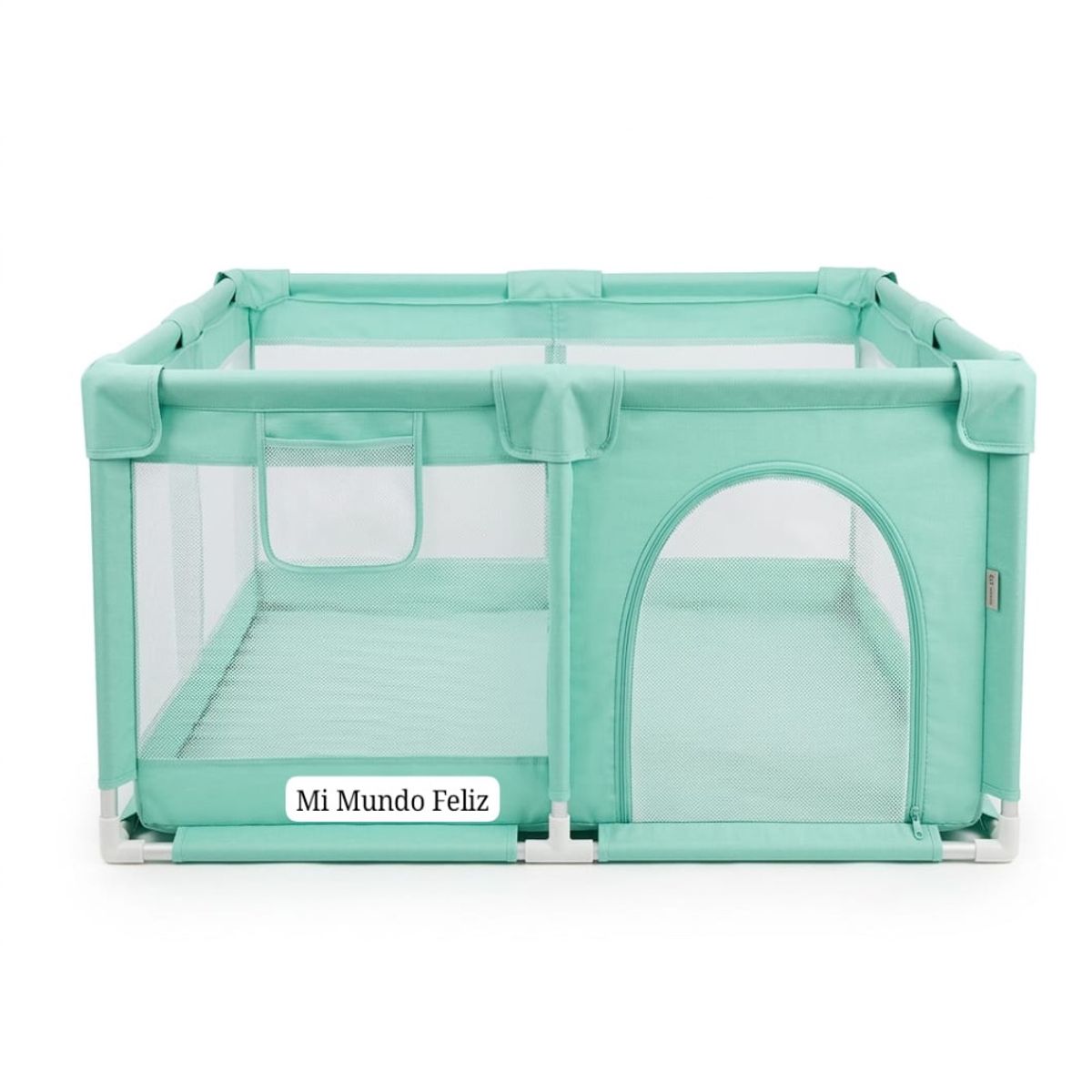 BABY - Corral Para Bebe Niños Cuadrado Entrada Lateral Aqua
