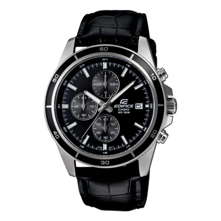 EFR-526 RELOJ EDIFICE ORIGINAL DE CUERO NEGRO EDI-OG-7 CASIO ...