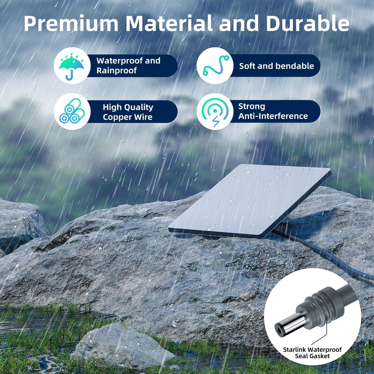 OEM - CABLE DE ALIMENTACION PARA STARLINK MINI TIPO DC - 1MT