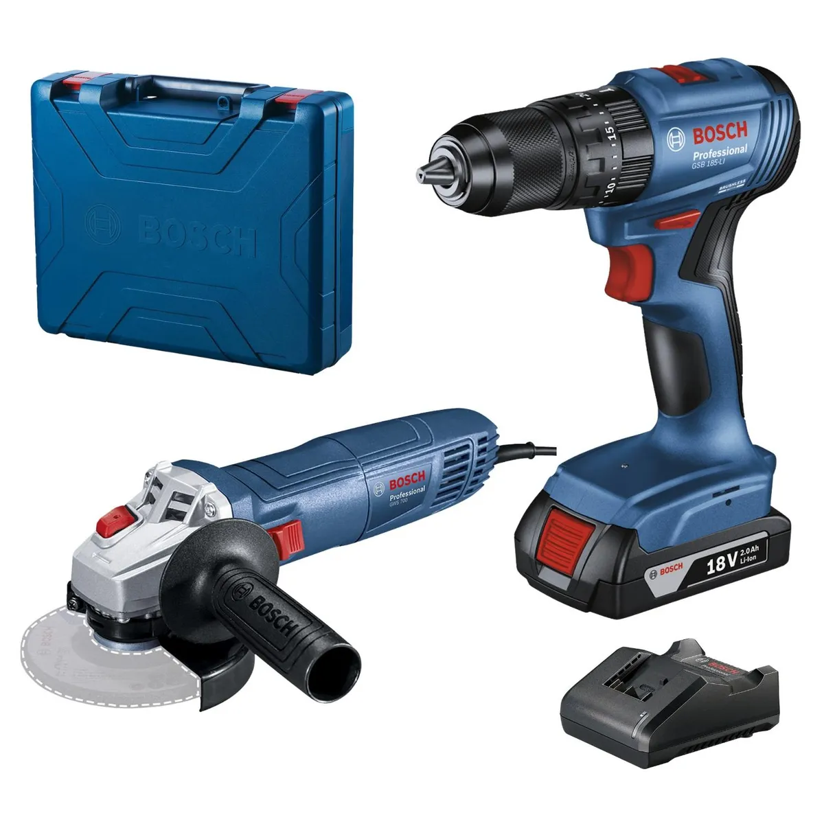 Bosch - Amoladora 710W + Taladro Percutor 12 18V Brushless Bosch