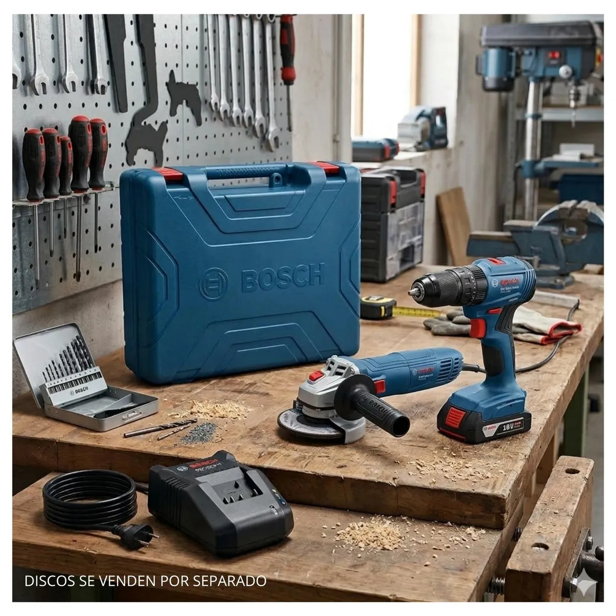 Bosch - Amoladora 710W + Taladro Percutor 12 18V Brushless Bosch