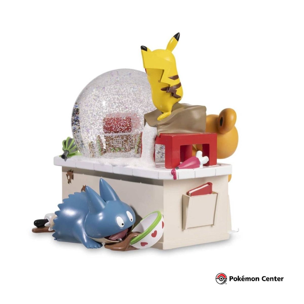 POKEMON - Figura Pokemon Pikachu Munchlax Teddiursa Globo De Nieve Navideño