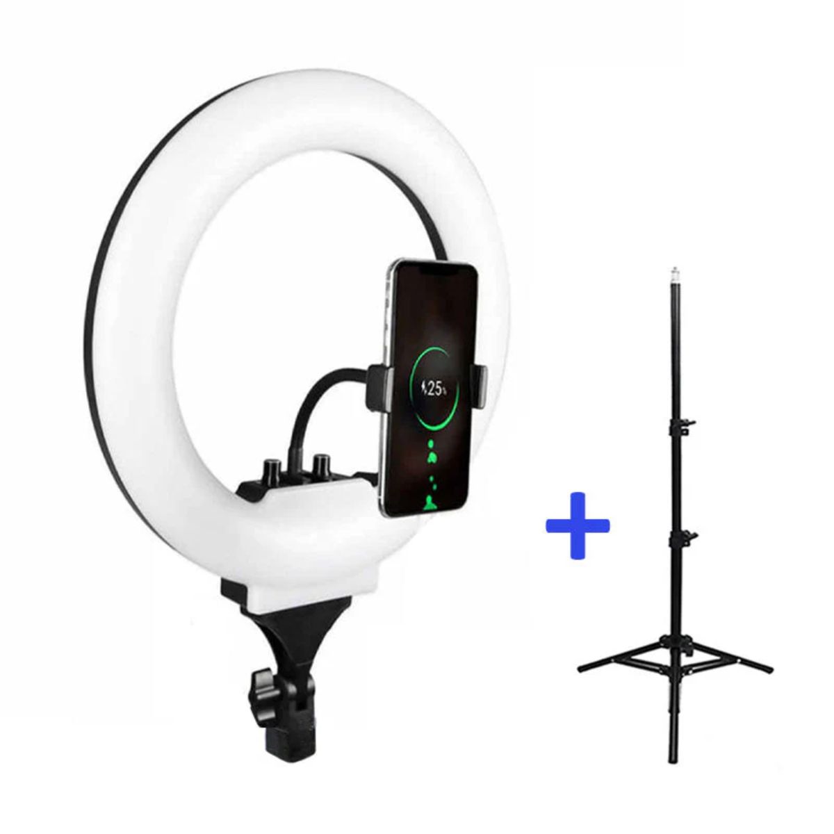 NEO DIGITAL - Trípode y Aro de Luz Led Pie 35cm Anillo Celular Fotografía RL02