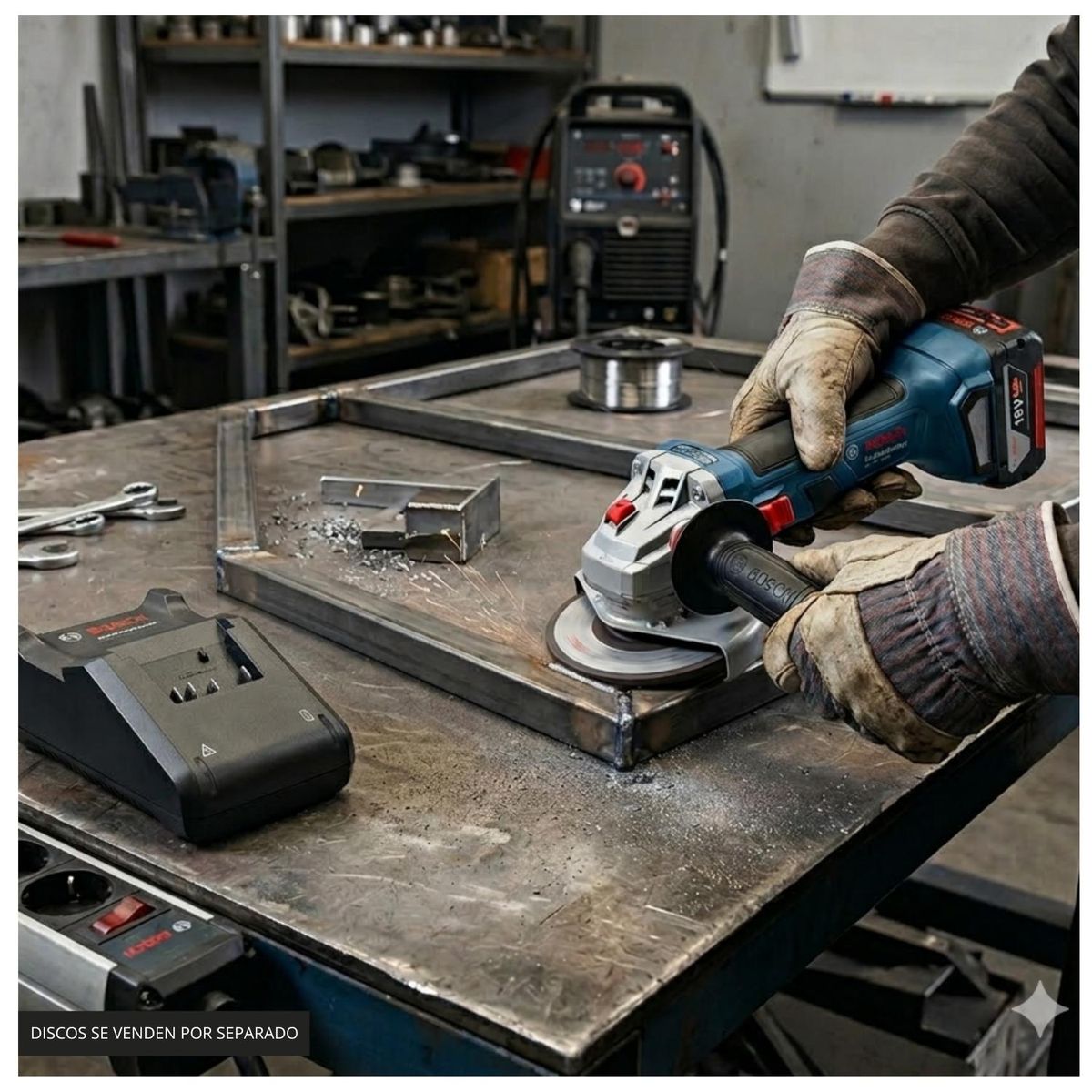 BOSCH - Amoladora Angular 18V GWS 180 LI + 1bat + 1carg Bosch