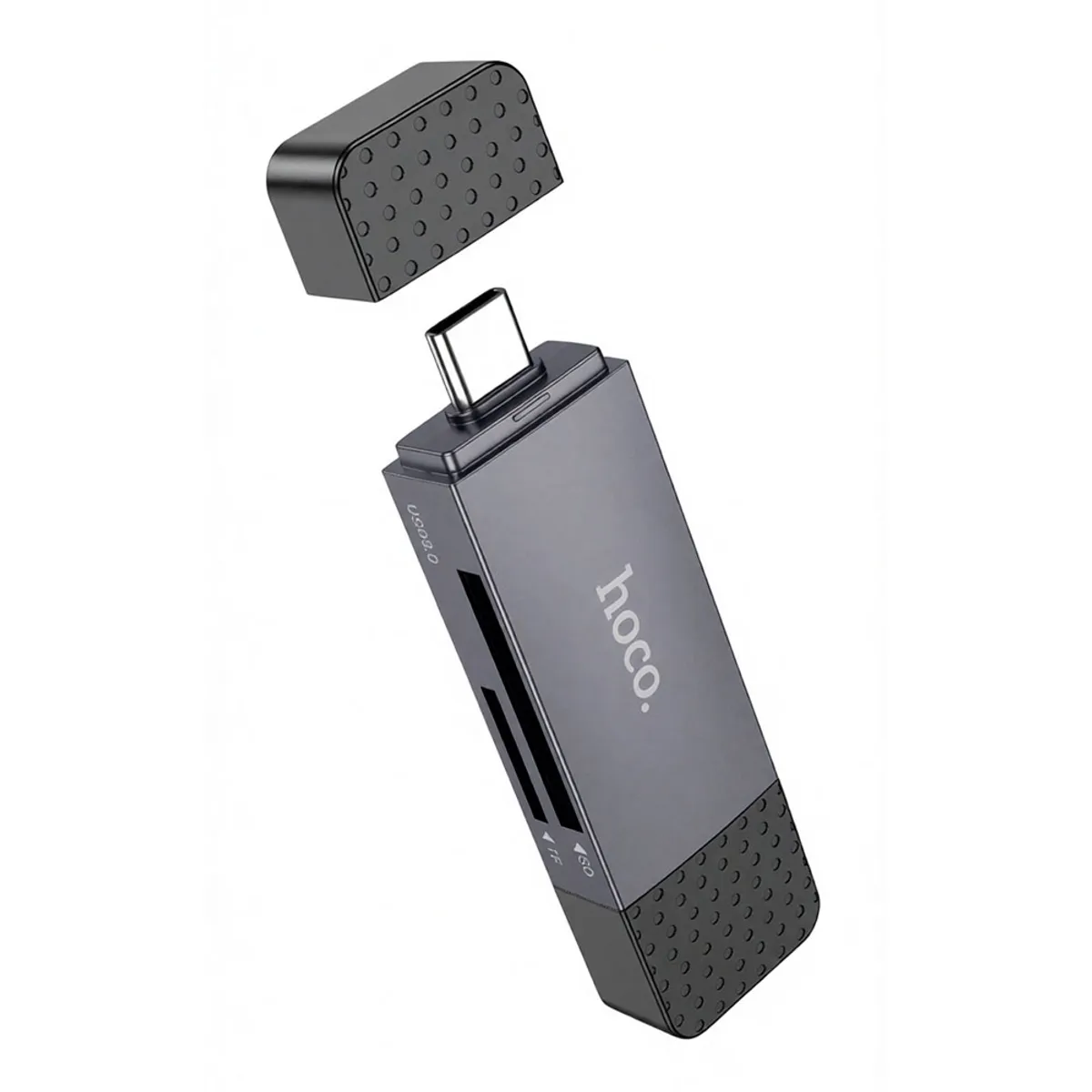 HOCO - Hoco HB45 Lector De Memoria 2 En 1 Tipo C / Usb2.0 Up 2tb
