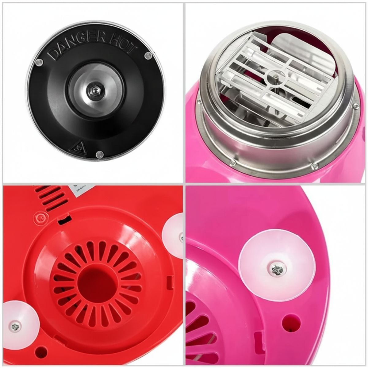 GENERICO - Maquina Para Hacer Algodón De Azúcar Portátil Rojo