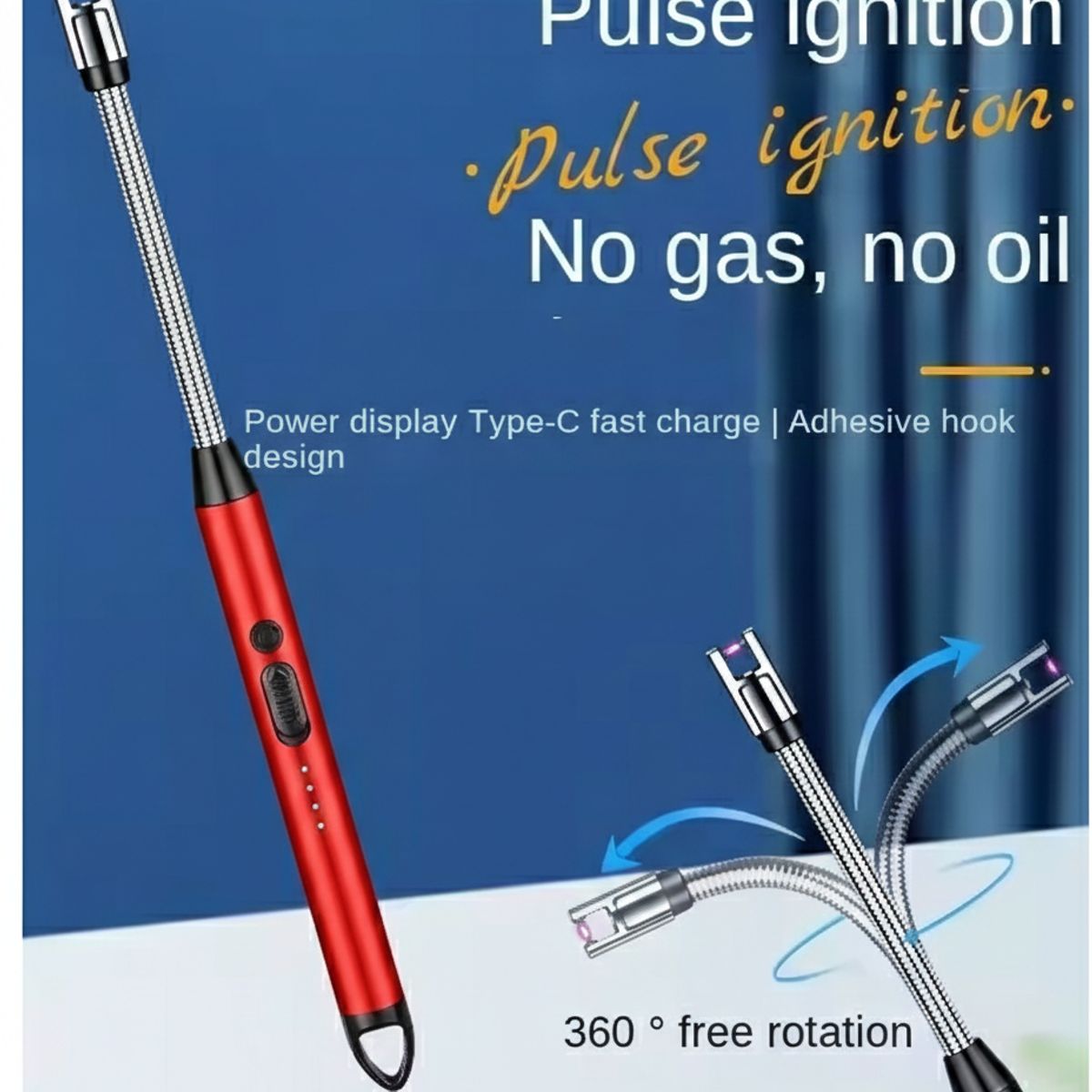 GENERICO - Encendedor Eléctrico Recargable Puerto USB Color Rojo