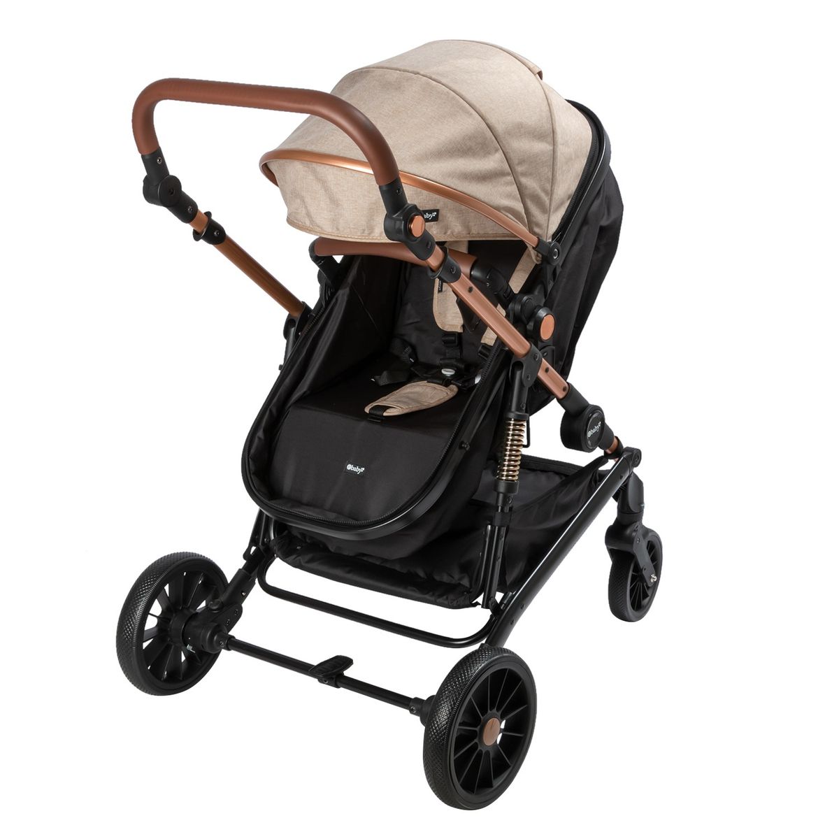EBABY - Coche de Paseo LEAF con Respaldar Reclinable Beige